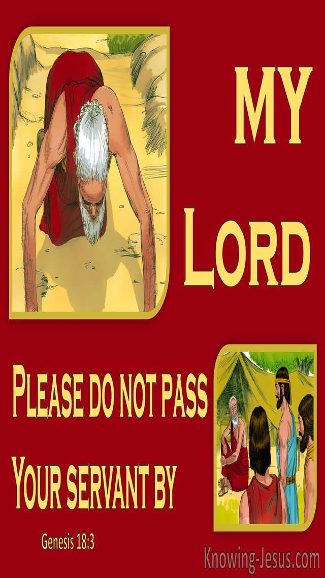 Genesis 18:3 Do Not Pass Your Servant By (yellow)